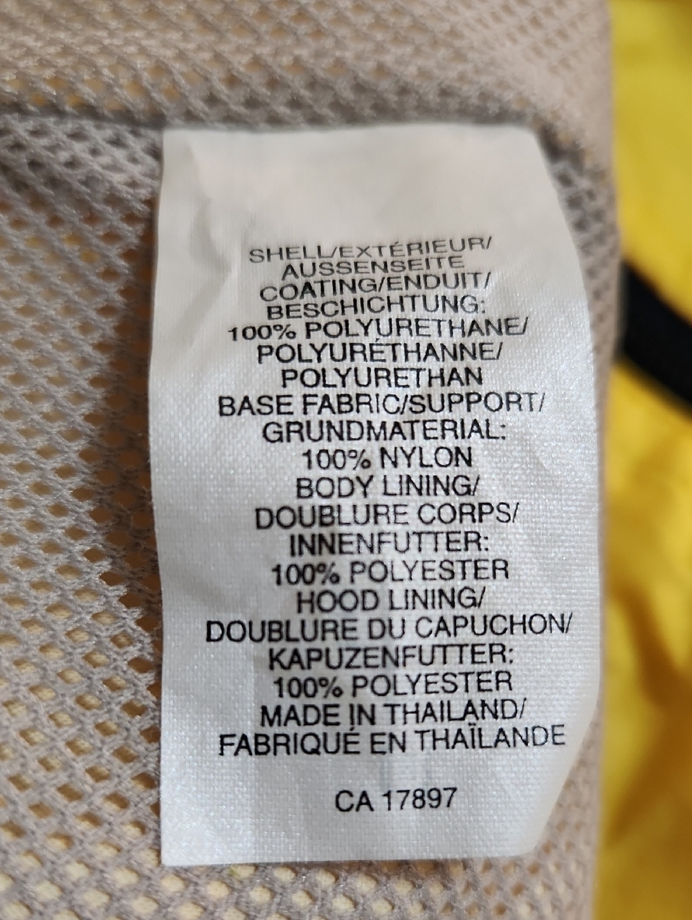 GAP Hooded Anorak Bright Yellow Pullover Windbreaker Rain Jacket (M), VTG Y2K - Picture 14 of 15